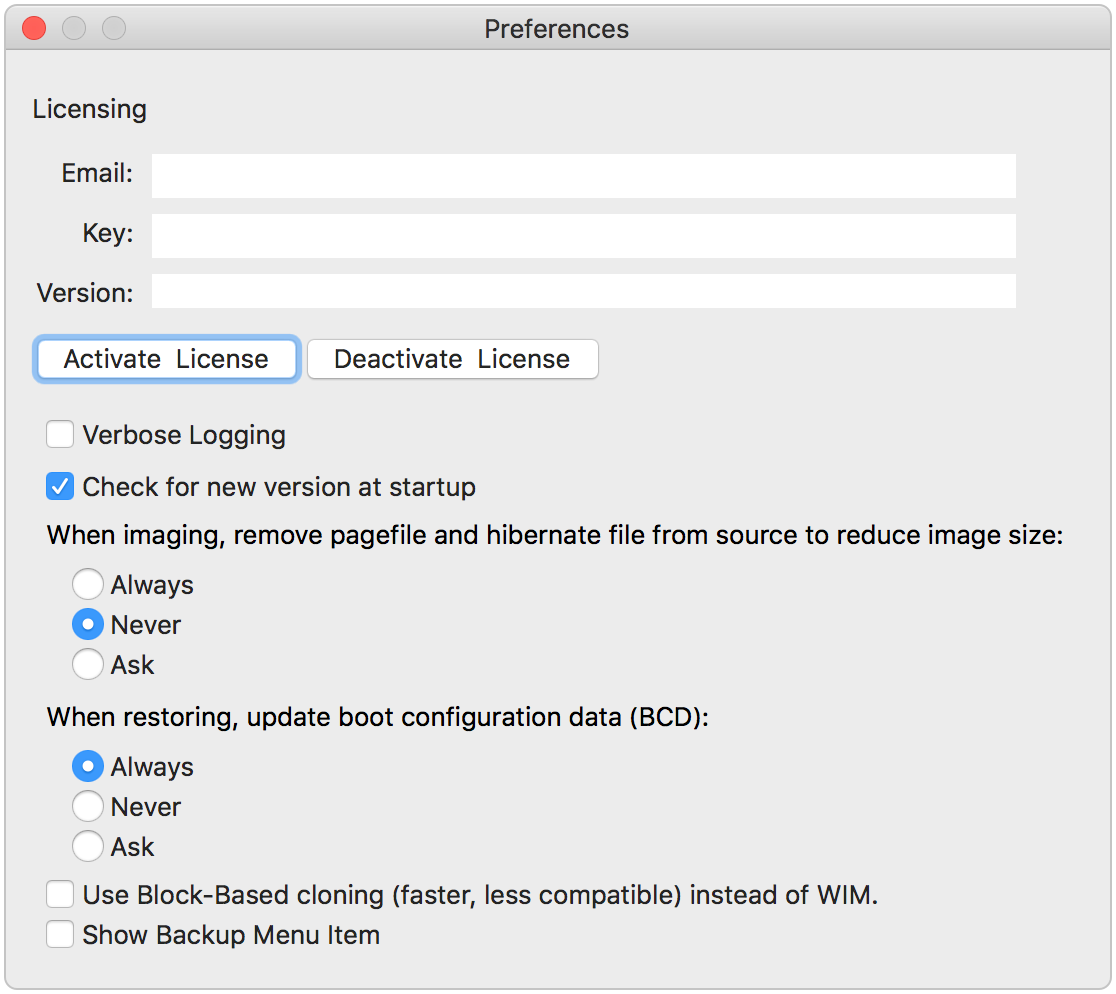 free license for winclone 6