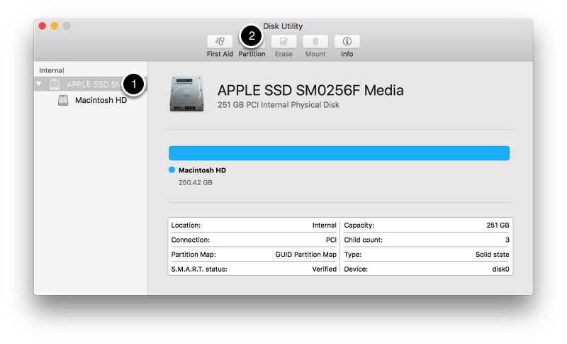Disk Utility Mac Partition Boot Camp